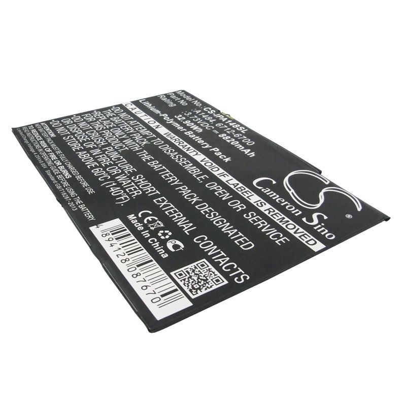 Li-polymer Battery Fits Apple, A1474, A1475, A1893 3.73v, 8820mah Tablet Cameron Sino Technology Limited