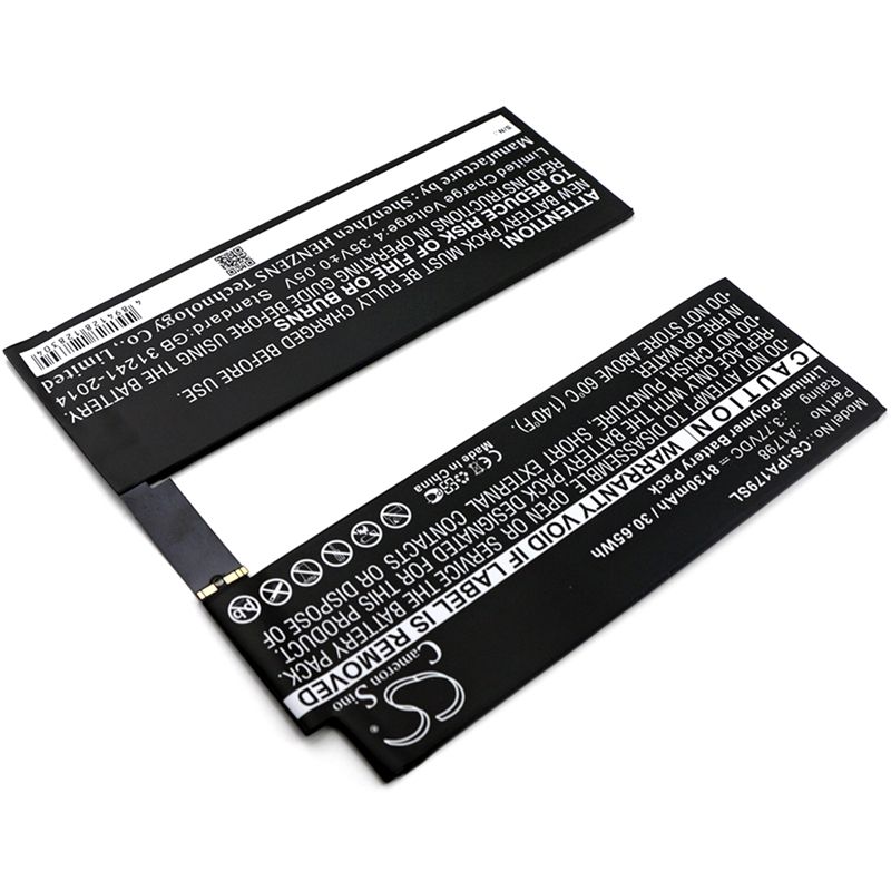 Li-Polymer Battery fits Apple, A1701, A1709, A1852 3.77V, 8130mAh Tablet Cameron Sino Technology Limited