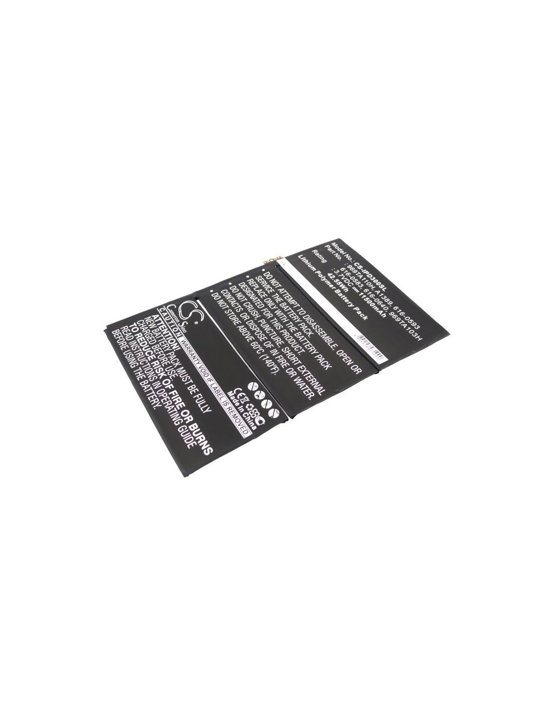Li-polymer Battery Fits Apple, A1389, Ipad 3, Ipad 3 16gb Wi-fi 3.7v, 11500mah Tablet Cameron Sino Technology Limited