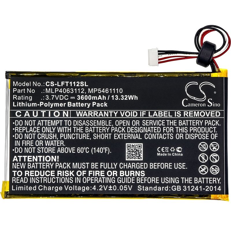 Li-polymer Battery Fits Leapfrog, Leappad Platinum Kids Learning, Xdi Ultra 3.7v, 3600mah Tablet Cameron Sino Technology Limited