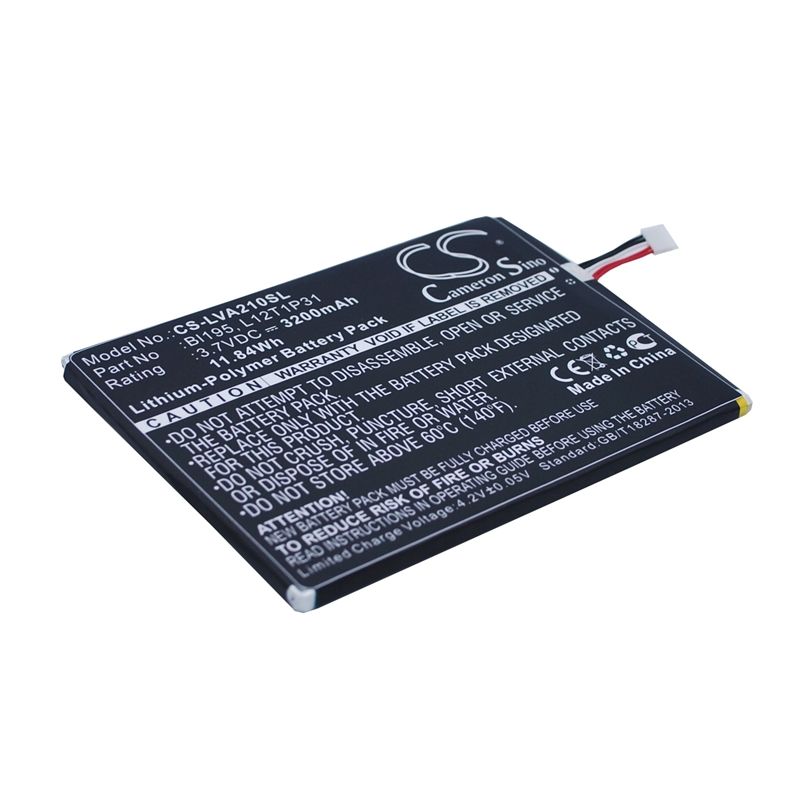 Li-Polymer Battery fits Lenovo, A2, A2107, A2207 3.7V, 3200mAh Tablet Cameron Sino Technology Limited