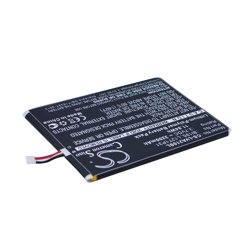 Li-Polymer Battery fits Lenovo, A2, A2107, A2207 3.7V, 3200mAh Tablet Cameron Sino Technology Limited