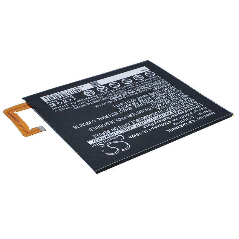 Li-polymer Battery Fits Lenovo, Ideapad A5500, Ideapad A8, Ideapad A8-50 3.8v, 4250mah Tablet Cameron Sino Technology Limited