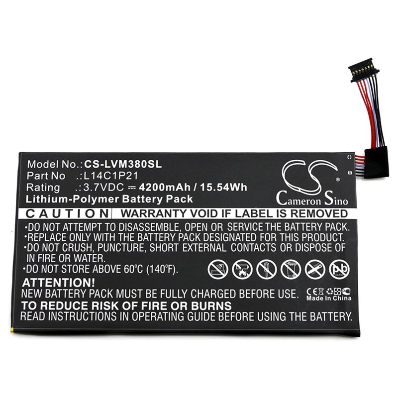 Li-Polymer Battery fits Lenovo, Ideatab Miix 3, Miix3-830 3.7V, 4200mAh Tablet Cameron Sino Technology Limited