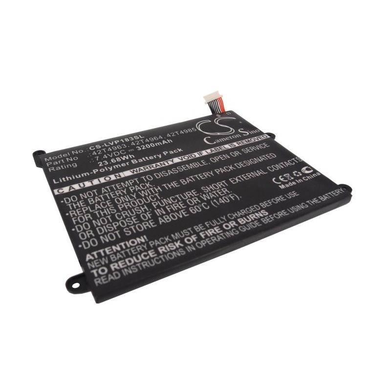 Li-Polymer Battery fits Lenovo, Thinkpad 1838, Thinkpad 1838 10.1, Thinkpad 1838-22u 7.4V, 3200mAh Tablet Cameron Sino Technology Limited