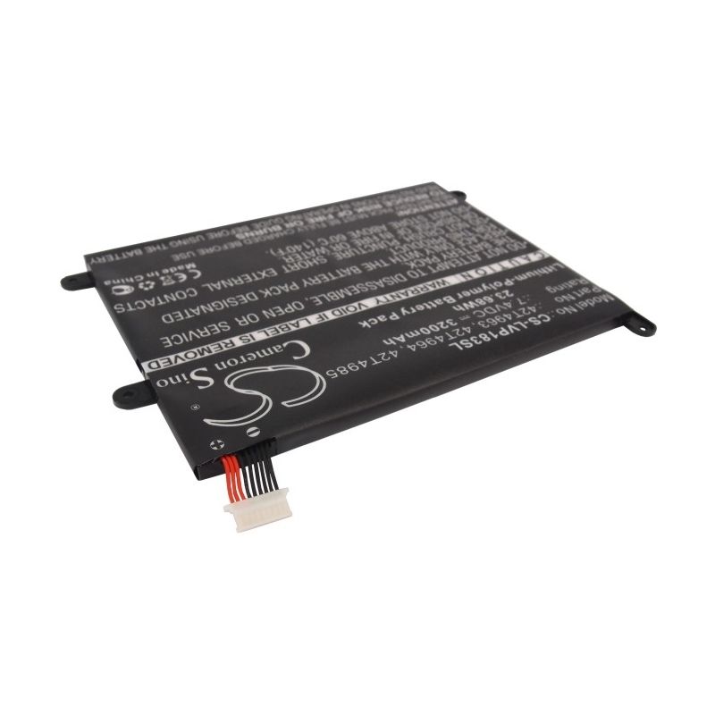 Li-Polymer Battery fits Lenovo, Thinkpad 1838, Thinkpad 1838 10.1, Thinkpad 1838-22u 7.4V, 3200mAh Tablet Cameron Sino Technology Limited