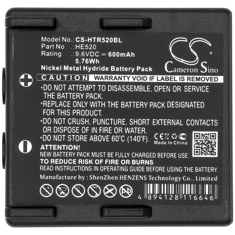 Ni-mh Battery Fits Abitron, Kh68300520.a, Hetronic, 68300510 9.6v, 600mah Crane Remote Control Cameron Sino Technology Limited