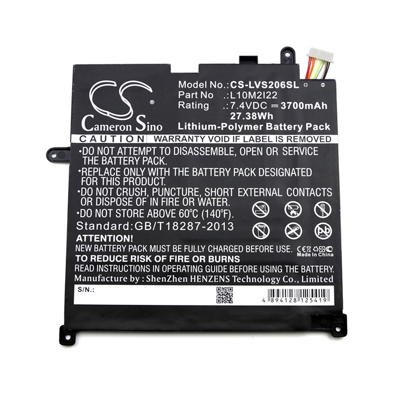 Li-Polymer Battery fits Lenovo, Ideapad P1, Ideapad S200, Ideapad S206 7.4V, 3700mAh Computer Cameron Sino Technology Limited (Suspended)