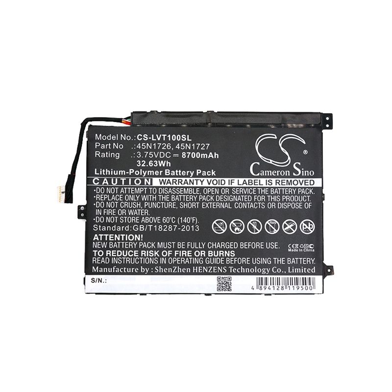Li-Polymer Battery fits Lenovo, Thinkpad 10, Z3795 3.75V, 8700mAh Tablet Cameron Sino Technology Limited
