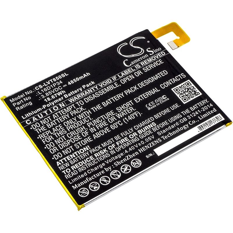 Li-polymer Battery Fits Lenovo, Tab 4, Tab4, Tb-8504f 3.85v, 4850mah Tablet Cameron Sino Technology Limited