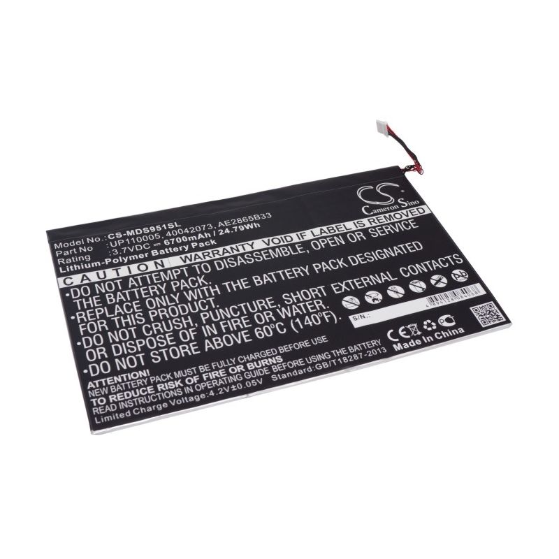 Li-Polymer Battery fits Lenovo, Ideatab S2109a, Ideatab S2109a-f, Medion 3.7V, 6700mAh Computer Cameron Sino Technology Limited (Suspended)