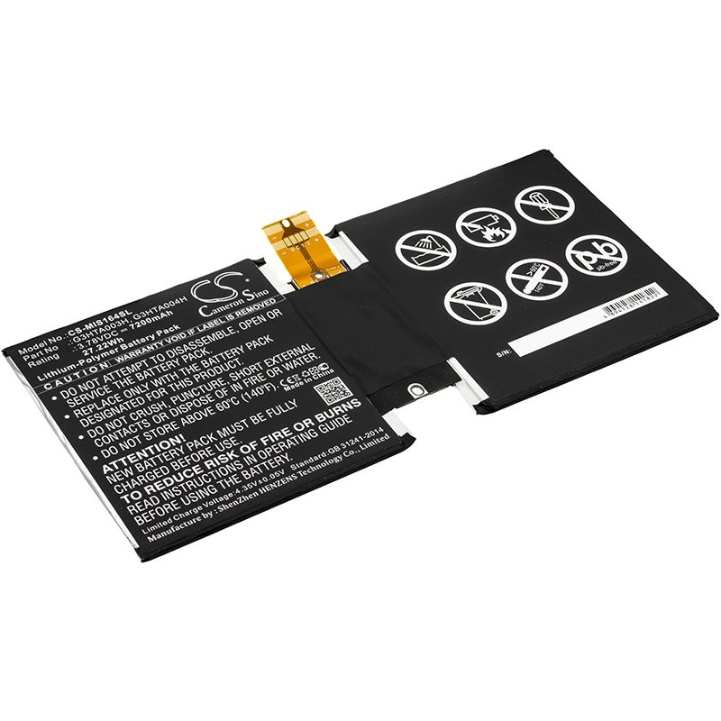 Li-polymer Battery Fits Microsoft, Msk-1645, Surface 3 10.8", Surface 3 1645 3.78v, 7200mah Tablet Cameron Sino Technology Limited