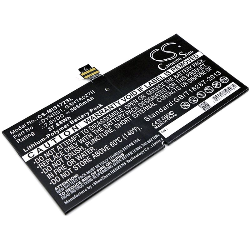 Li-polymer Battery Fits Microsoft, 1724, Surface 4, Surface Pro 4 7.5v, 5050mah Tablet Cameron Sino Technology Limited