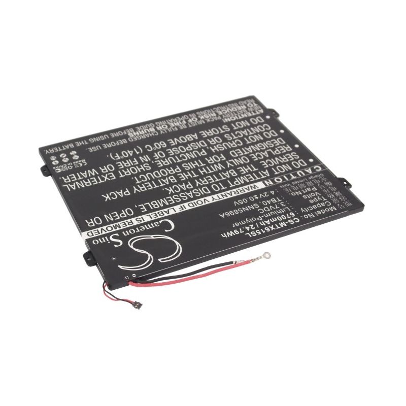 Li-Polymer Battery fits Motorola, Mz615, Mz616, Mz617 3.7V, 6700mAh Tablet Cameron Sino Technology Limited