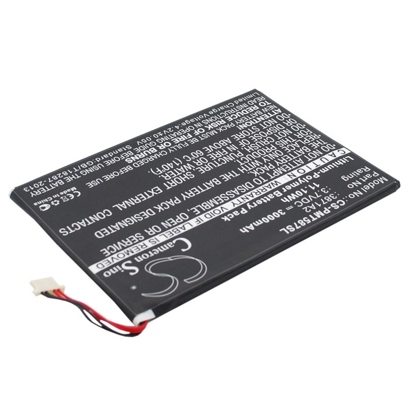 Li-Polymer Battery fits Prestigio, Multipad 7.0 Ultra Duo, Pmt5877c 3.7V, 3000mAh Tablet Cameron Sino Technology Limited