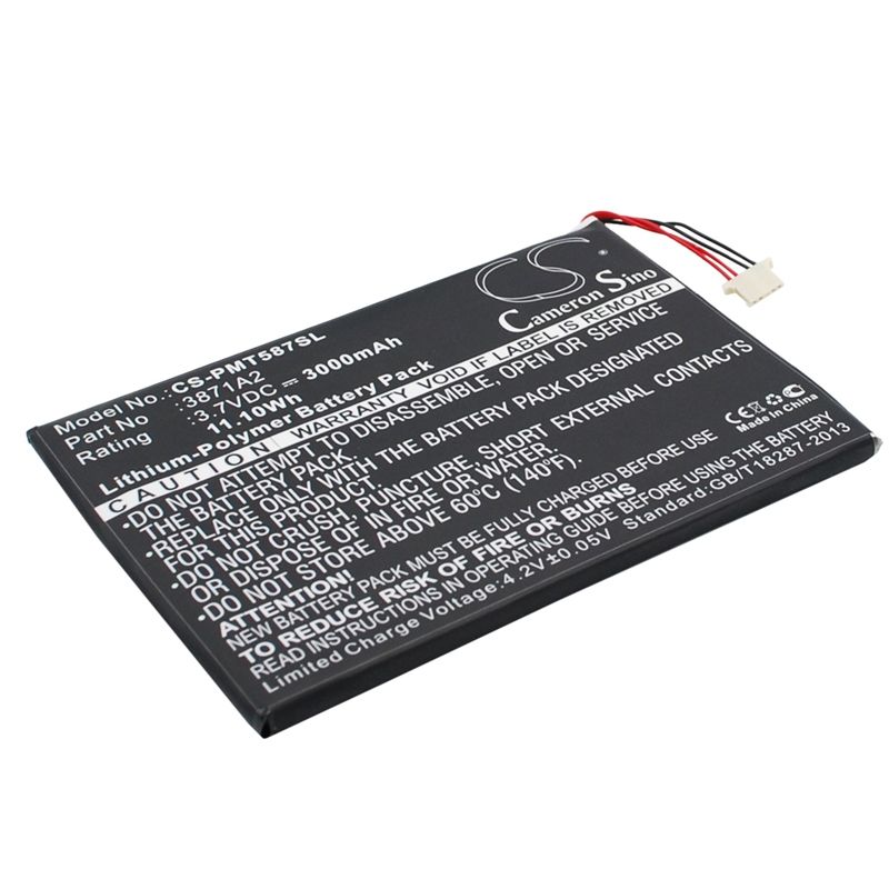 Li-Polymer Battery fits Prestigio, Multipad 7.0 Ultra Duo, Pmt5877c 3.7V, 3000mAh Tablet Cameron Sino Technology Limited