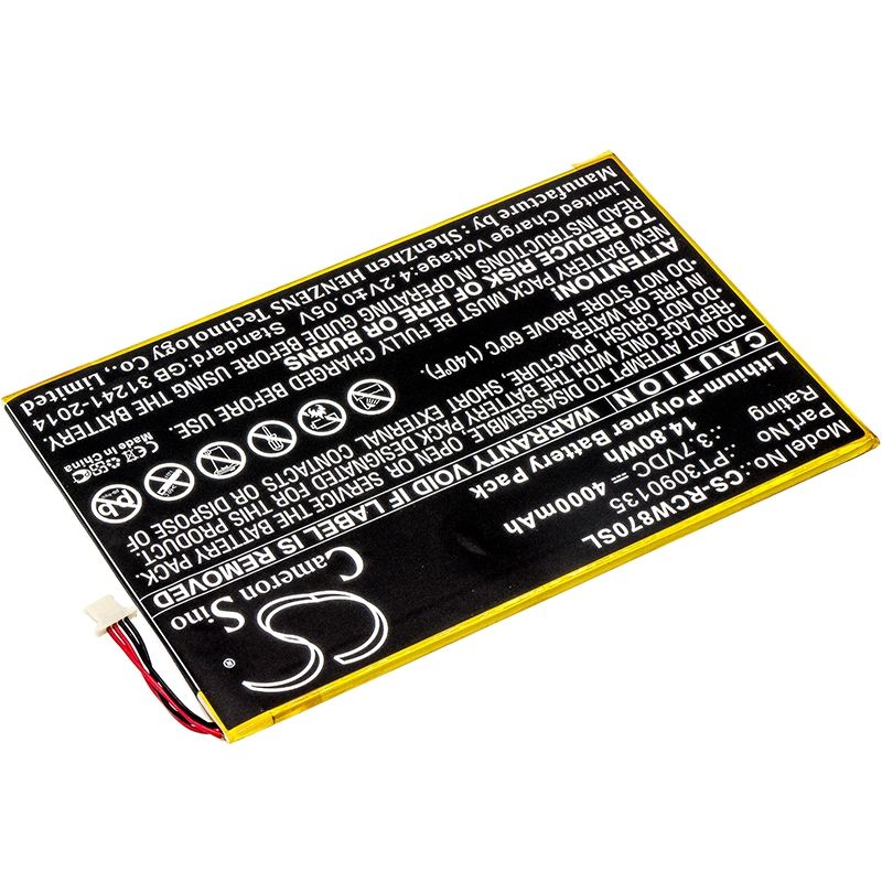 Li-polymer Battery Fits Rca, Galileo Pro 11.5", Rct6303w87, Rct6303w87dk 3.7v, 4000mah Tablet Cameron Sino Technology Limited