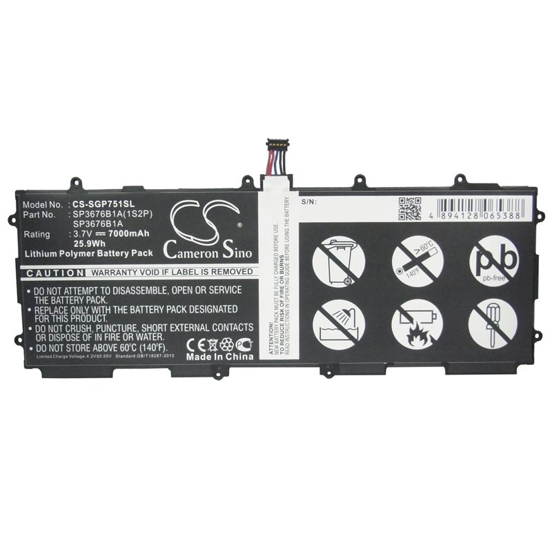Li-polymer Battery Fits Samsung, Galaxy Note 10.1 Lte, Galaxy Tab 2 10.1, Galaxy Tab Gt-p7510 3.7v, 7000mah Tablet Cameron Sino Technology Limited
