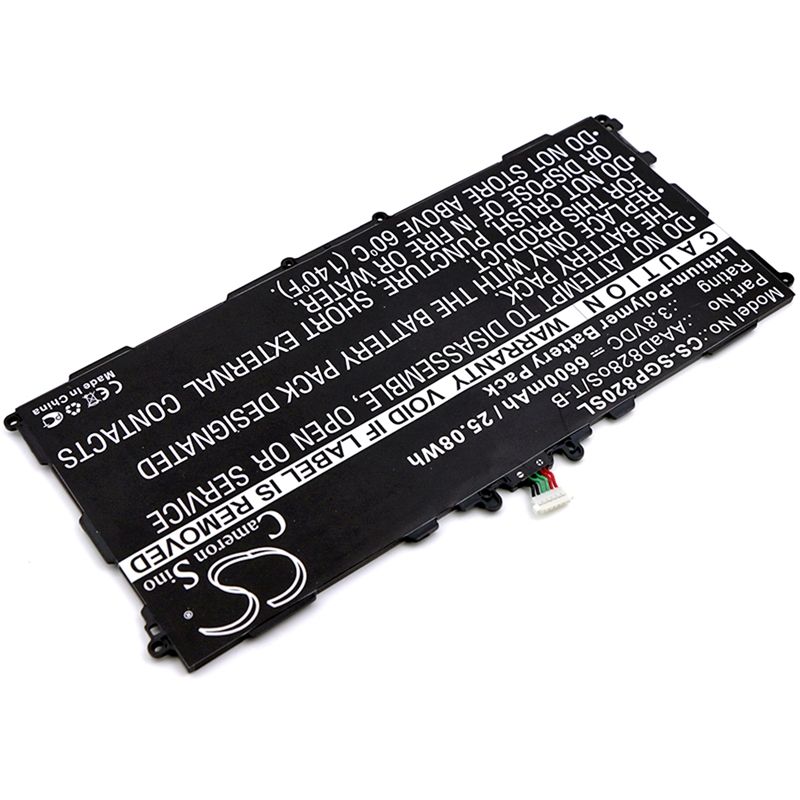 Li-Polymer Battery fits Samsung, Galaxy Tab 3 Plus 10.1, Gt-p8220, Gt-p8220e 3.8V, 6600mAh Tablet Cameron Sino Technology Limited