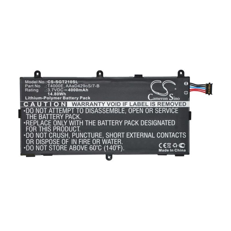 Li-polymer Battery Fits Samsung, Galaxy Tab 3 7.0, Galaxy Tab 3 Kids, Galaxy Tab A 7.0 2016 4g Lte 3.7v, 4000mah Tablet Cameron Sino Technology Limited