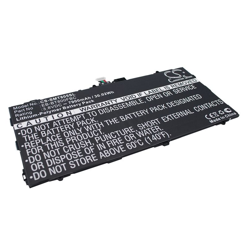 Li-polymer Battery Fits Samsung, Chagall, Galaxy Tab S 10.5, 3.8v, 7900mah Tablet Cameron Sino Technology Limited