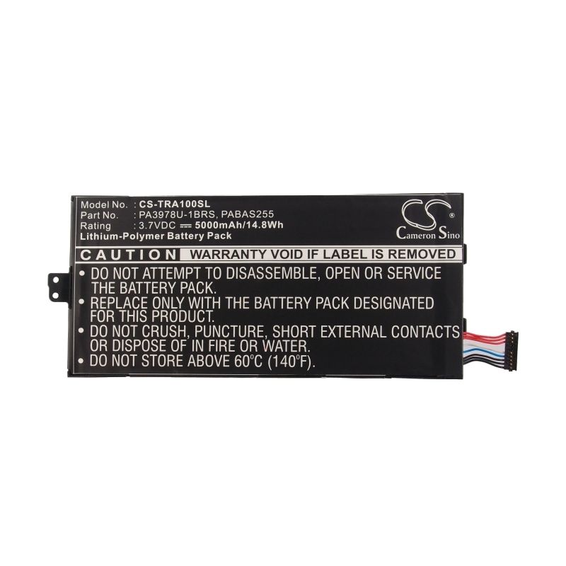 Li-Polymer Battery fits Toshiba, Regza At1s0, Thrive 7 3.7V, 5000mAh Computer Cameron Sino Technology Limited