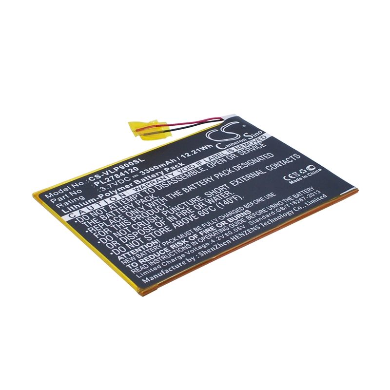 Li-Polymer Battery fits Visual Land, Me-9q, Prestige Elite 9q 9" 3.7V, 3300mAh Tablet Cameron Sino Technology Limited