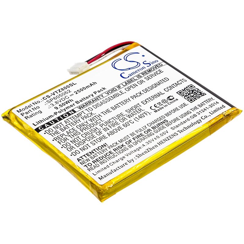 Li-Polymer Battery fits Vtech, 80-169500, Kidibuzz 3.8V, 2500mAh Tablet Cameron Sino Technology Limited