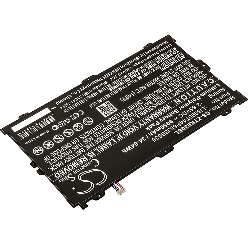 Li-Polymer Battery fits Zte, K92, Primetime, Primetime Lte-a 3.85V, 9050mAh Tablet Cameron Sino Technology Limited