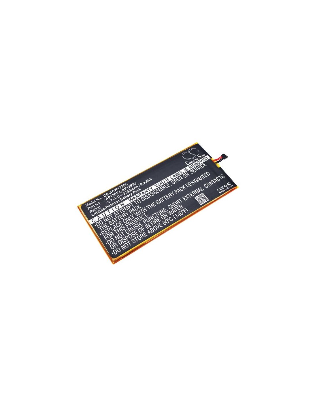 Li-polymer Battery Fits Acer, Iconia B1-720, Iconia B1-720-81111g00nkr 3.7v, 2700mah Tablet Cameron Sino Technology Limited