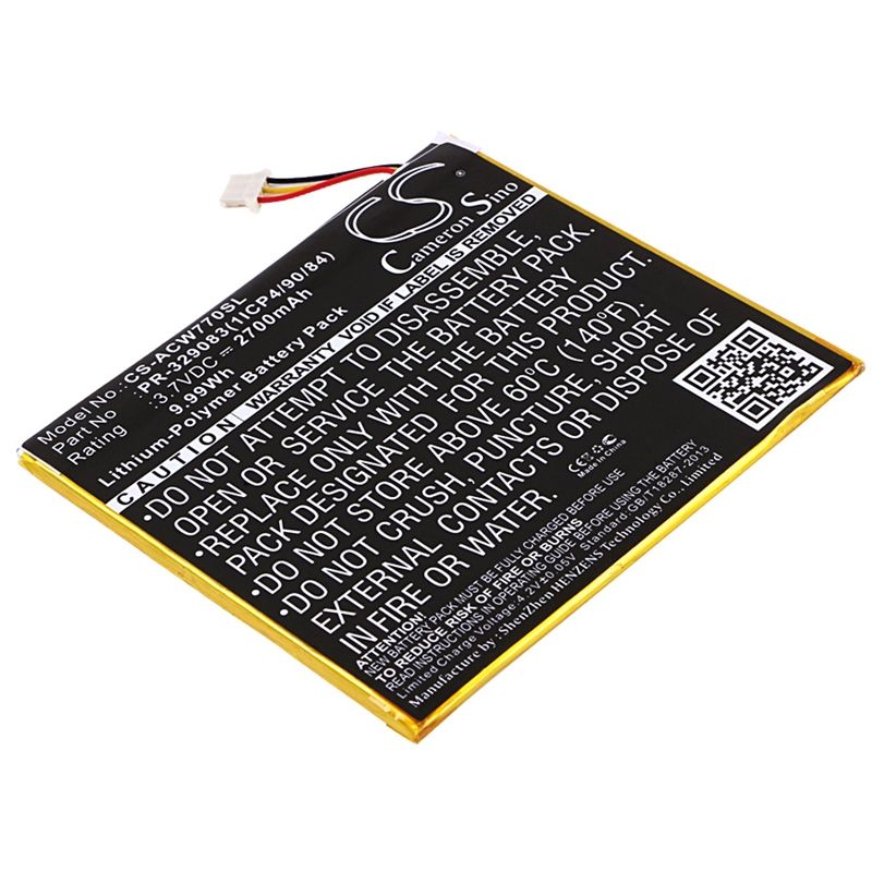 Li-polymer Battery Fits Acer, Iconia One 7 B1-770 3.7v, 2700mah Tablet Cameron Sino Technology Limited