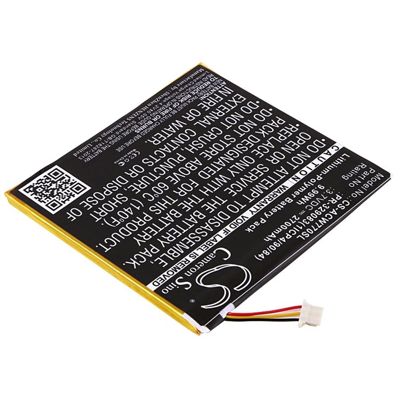 Li-polymer Battery Fits Acer, Iconia One 7 B1-770 3.7v, 2700mah Tablet Cameron Sino Technology Limited