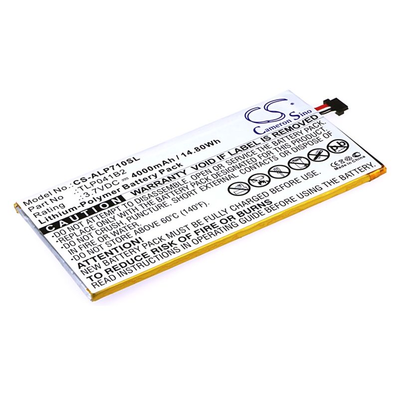 Li-Polymer Battery fits Alcatel, E710, Onetouch Evo 7 Hd 3.7V, 4000mAh Tablet Cameron Sino Technology Limited