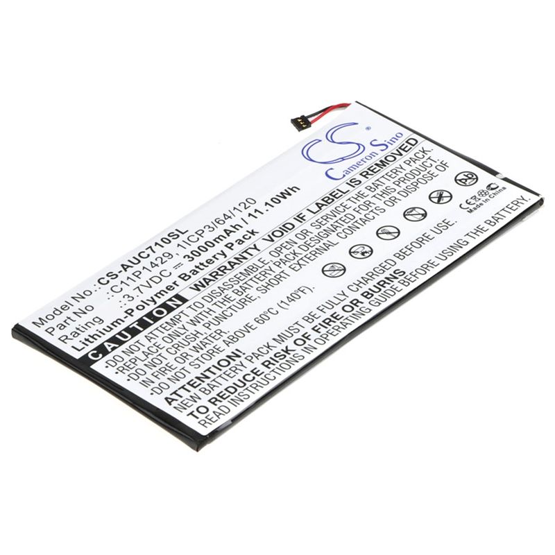 Li-polymer Battery Fits Asus, P01z, Z0170cg 1a, Z170c 3.7v, 3000mah Tablet Cameron Sino Technology Limited