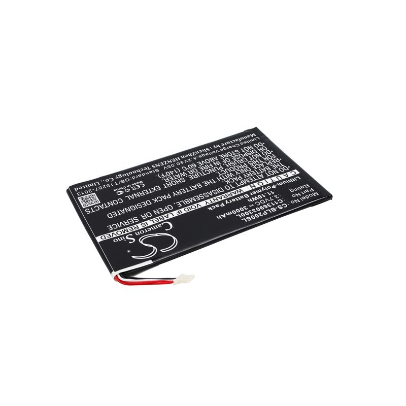 Li-Polymer Battery fits Blu, P200, P200l, Touch Book 7 3g 3.7V, 3000mAh Tablet Cameron Sino Technology Limited