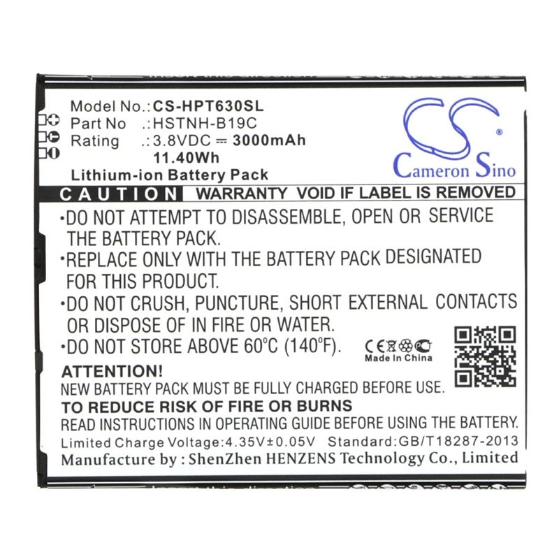 Li-Polymer Battery fits Hp, 6301ra, 6401la, Pomegranate 3.8V, 3000mAh Tablet Cameron Sino Technology Limited