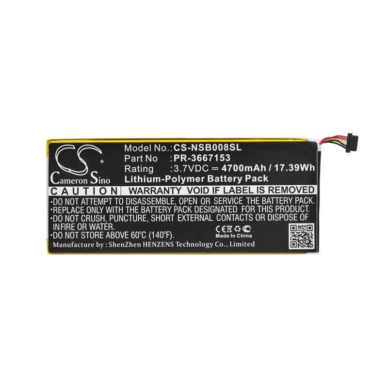 Li-polymer Battery Fits Nabi, Dmtab-nv08b, Dreamtab 8" 3.7v, 4700mah Tablet Cameron Sino Technology Limited