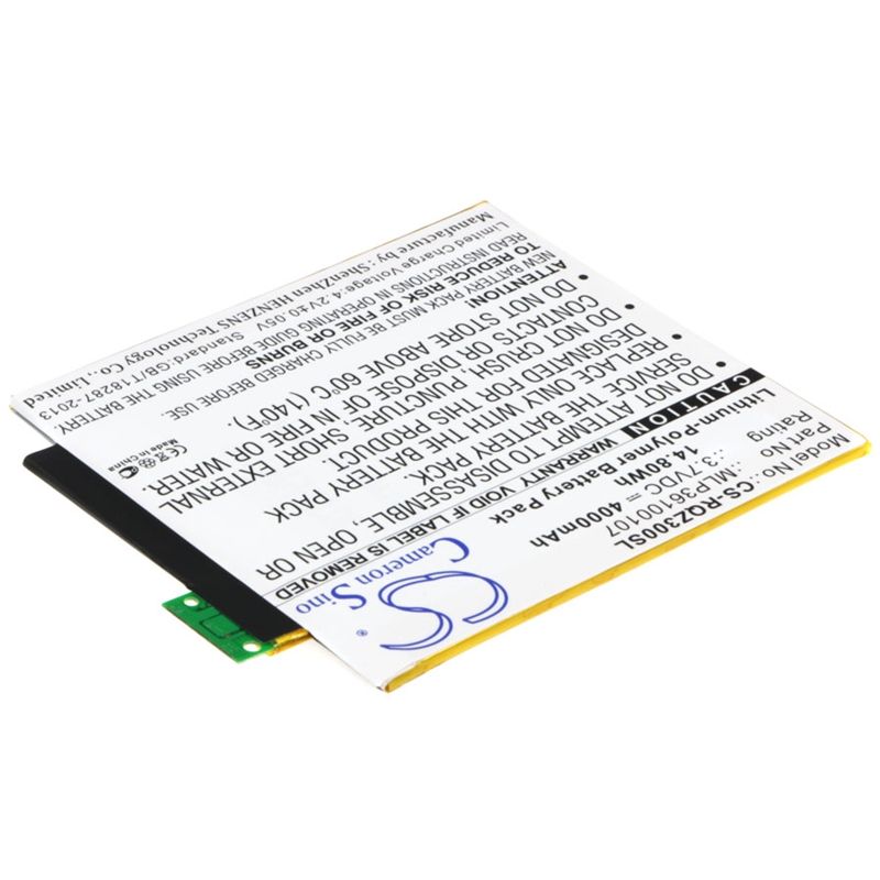 Li-Polymer Battery fits Verizon, Ellipsis 8, Ellipsis Kids, Ellipsis Kids Lte 3.7V, 4000mAh Tablet Cameron Sino Technology Limited