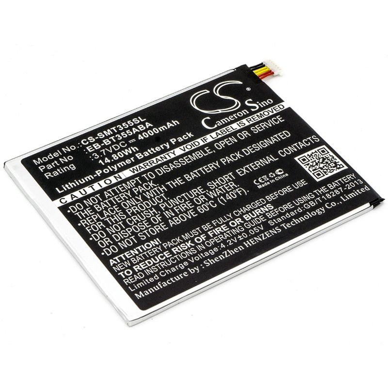 Li-polymer Battery Fits Samsung, Galaxy Tab A 8.0 Lte, Galaxy Tab A 8.0 Sm-t355 3.7v, 4000mah Tablet Cameron Sino Technology Limited