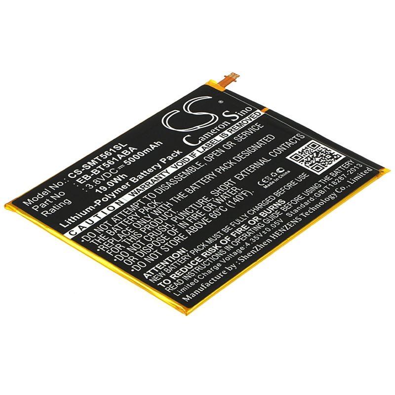 Li-polymer Battery Fits Samsung, Galaxy Tab E Nook Edition 9.6, Sm-t560, Sm-t561 3.8v, 5000mah Tablet Cameron Sino Technology Limited