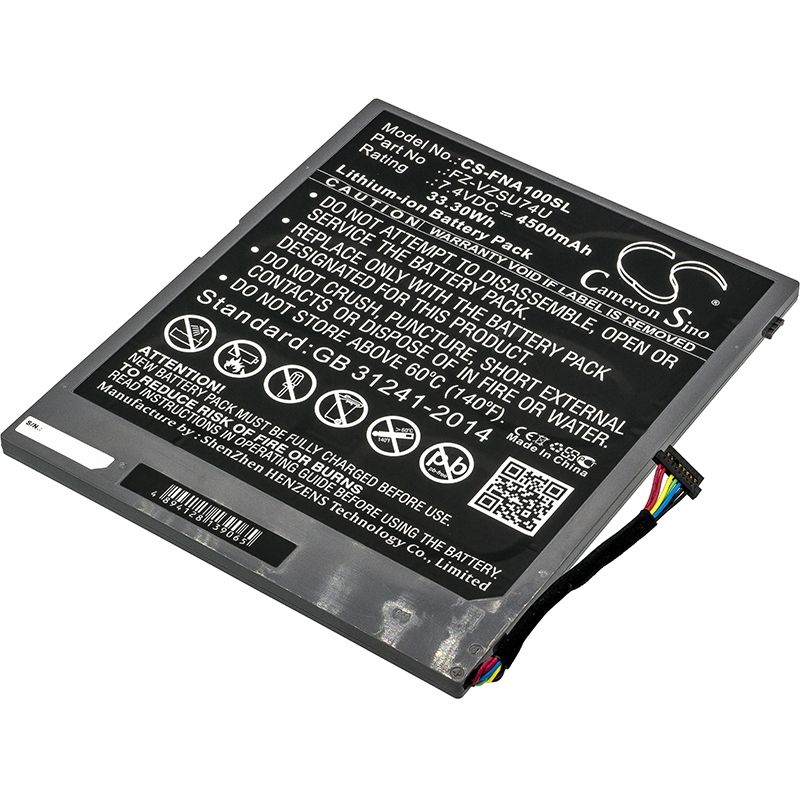 Li-ion Battery fits Panasonic, Toughpad Fz-a1, Toughpad Fz-a1 4g 7.4V, 4500mAh Tablet Cameron Sino Technology Limited