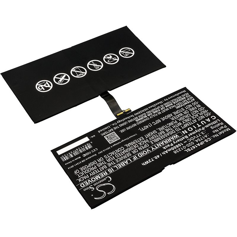 Li-Polymer Battery fits Apple, A1670, A1671, A1821 3.77V, 10800mAh Tablet Cameron Sino Technology Limited