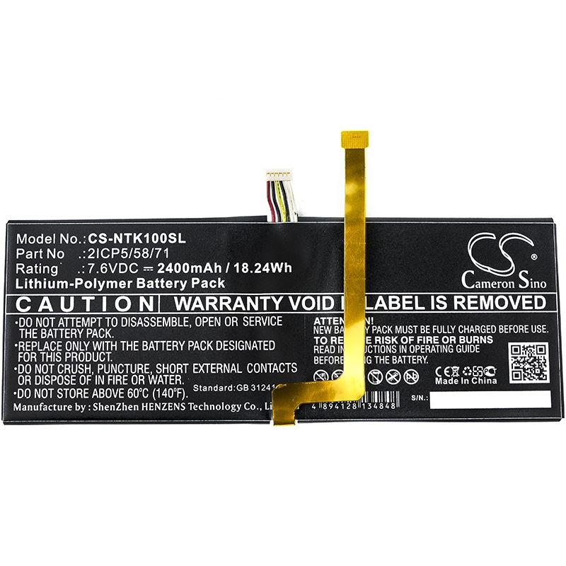 Li-Polymer Battery fits Google, Dvt3-2, Project Tango, Nvidia 7.6V, 2400mAh Computer Cameron Sino Technology Limited (Suspended)
