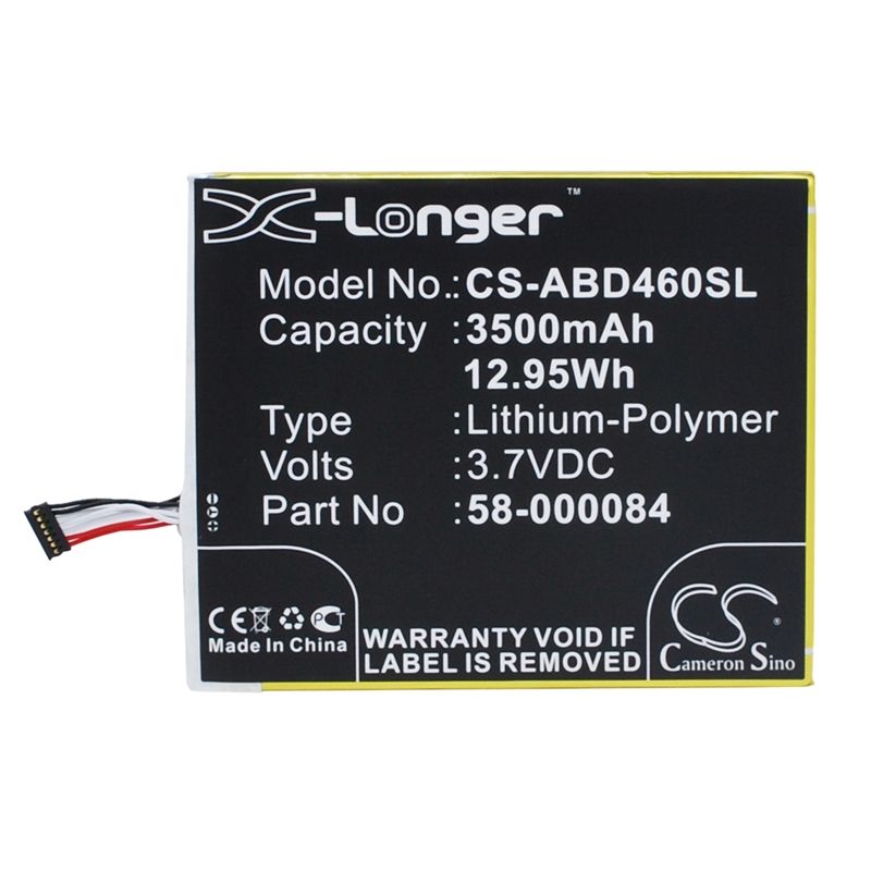Li-polymer Battery Fits Amazon, B00ikpw0ua, B00ikpykwg, Kindle Fire Hd 7" 3.7v, 3500mah Tablet Cameron Sino Technology Limited