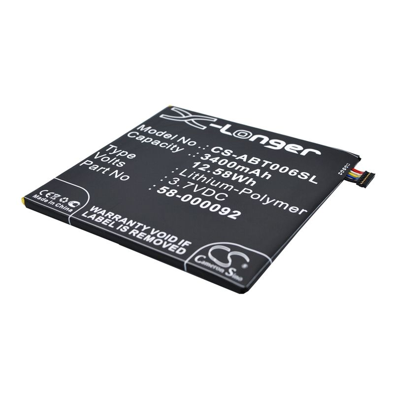 Li-polymer Battery Fits Amazon, 26s1006, B00kc6i06s, B00kc6iuo0 3.7v, 3400mah Tablet Cameron Sino Technology Limited