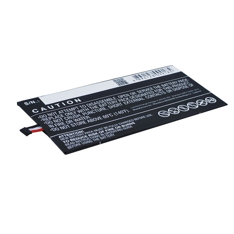 Li-Polymer Battery fits Acer, A1-713, A1-713hd, Iconia Tab 7 3.8V, 3400mAh Tablet Cameron Sino Technology Limited