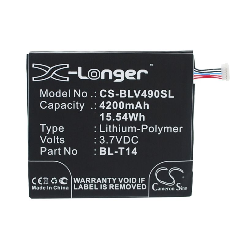 Li-Polymer Battery fits Lg, G Pad 8.0, G Pad F 8.0, G Pad F7 3.7V, 4200mAh Tablet Cameron Sino Technology Limited