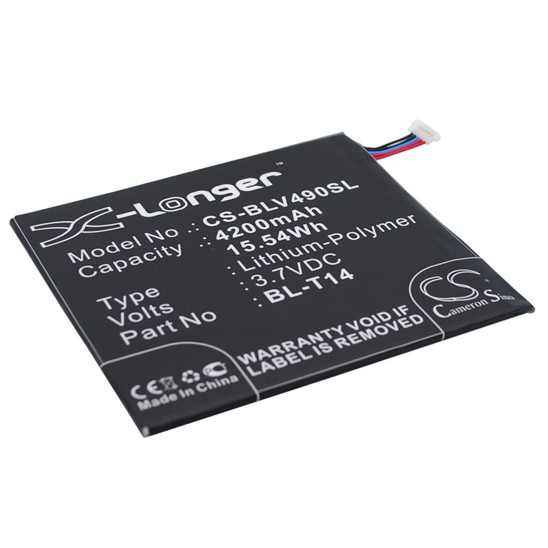Li-Polymer Battery fits Lg, G Pad 8.0, G Pad F 8.0, G Pad F7 3.7V, 4200mAh Tablet Cameron Sino Technology Limited
