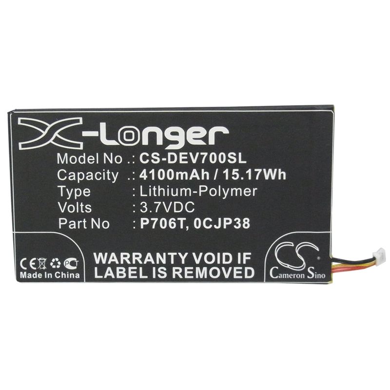 Li-polymer Battery Fits Dell, Venue 7, Venue 7 3740, Venue 8 3.7v, 4100mah Tablet Cameron Sino Technology Limited