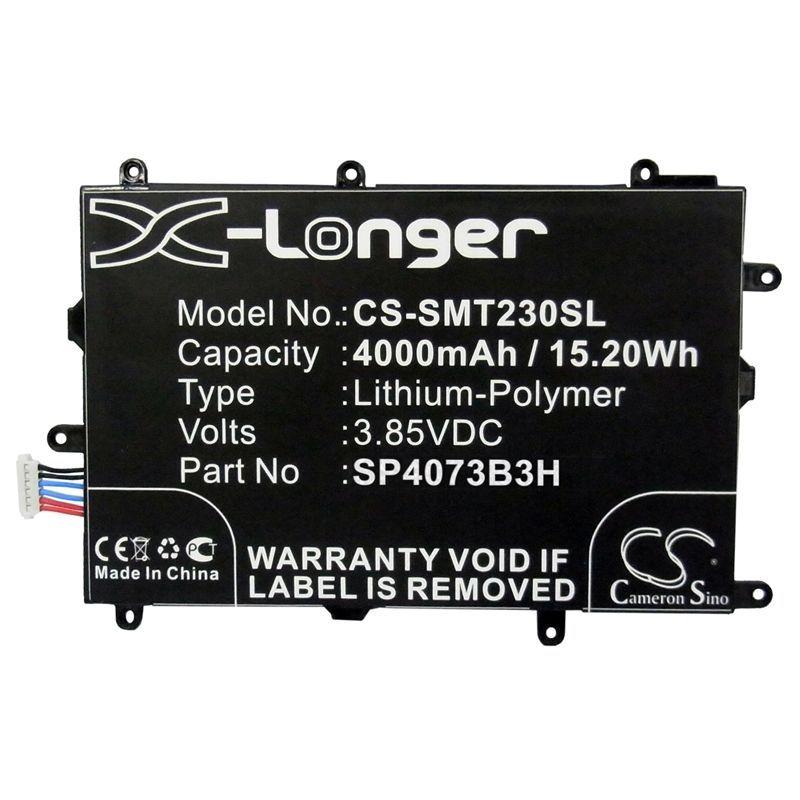 Li-Polymer Battery fits Samsung, Galaxy Tab4 7.0, Galaxy Tab4 7.0 3g, Galaxy Tab4 7.0 Lte 3.85V, 4000mAh Tablet Cameron Sino Technology Limited
